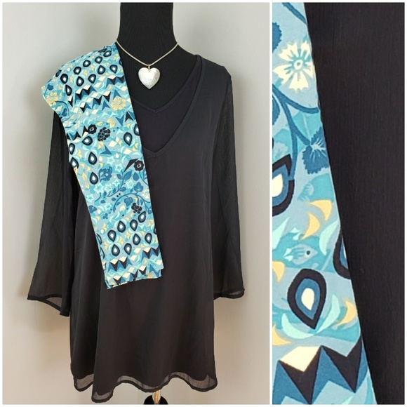 LuLaRoe Other - Black and Blue Beauty! Lularoe Leggin Set